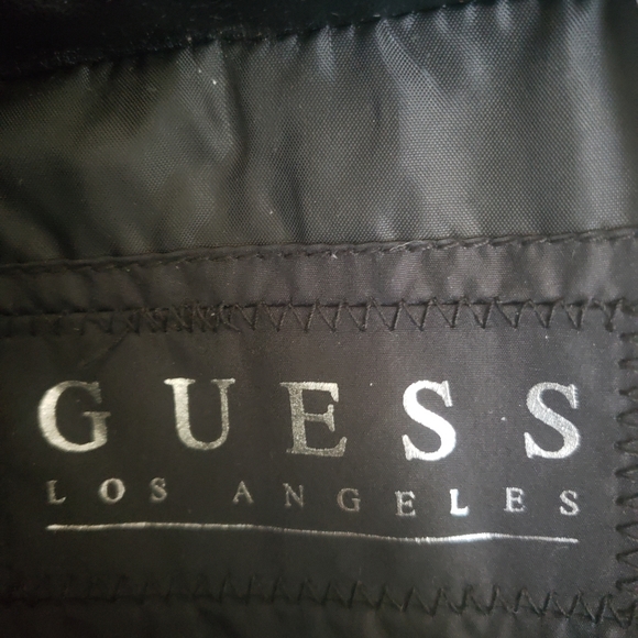 Girls Black Guess Coat - Picture 3 of 4